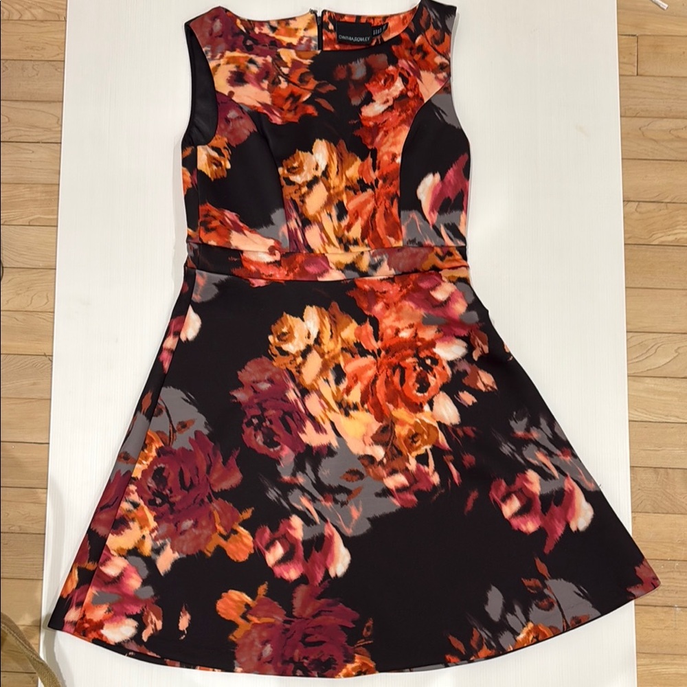 Cynthia Rowley Orange Yellow A-Line Mini Dress